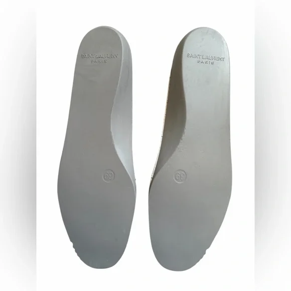 Saint Laurent Paris Court Classic Star Sneakers Leather Women’s Size 39.5 (8.5) - Picture 13 of 16